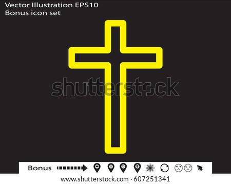 cross icon, vector illustration eps10