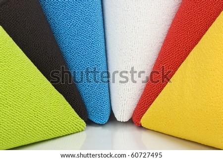 Colorful rainbow from carpet collection