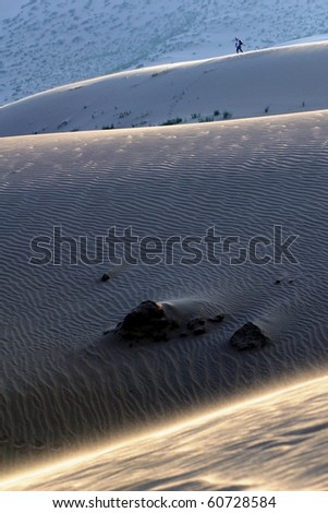 lonely man in despair desert