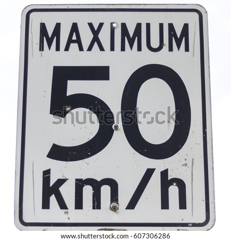 Speed Limit sign 50 km/h