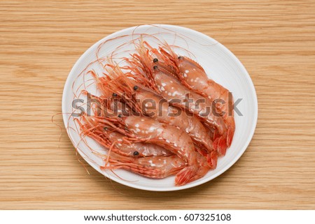 "Buta shrimp" for sashimi