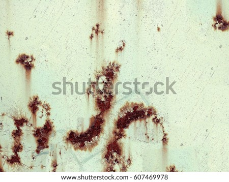 Rust stains on metal