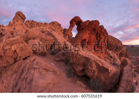 Valley of Fire at sunrise, USA