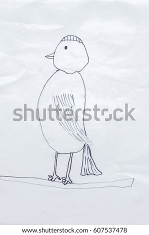 The child drew a bird