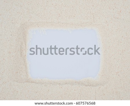 sand background with frame pattern.