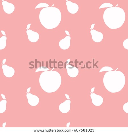 seamless pattern apples and pears