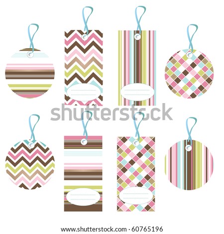 tags, colorful seamless patterns with fabric texture