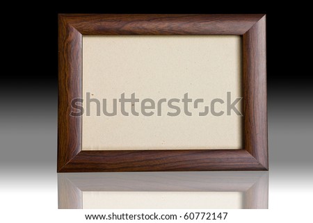 Blank wooden picture frame