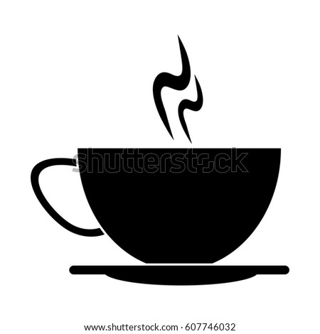 cup of coffee smoke hot pictogram
