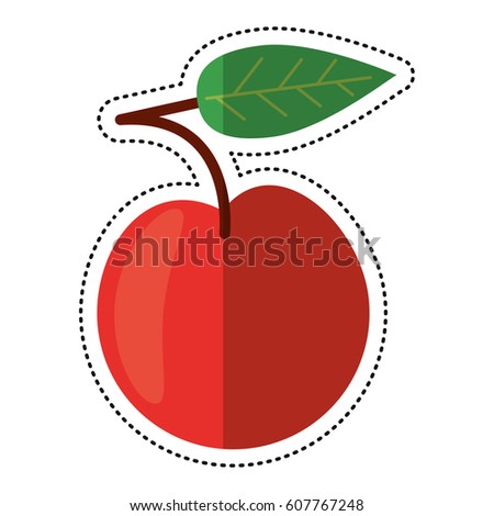 cartoon apple food health image