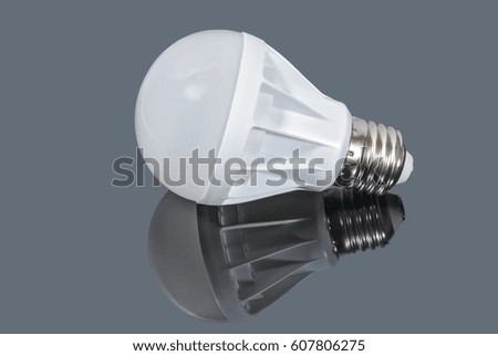 LED-lamp on a gray background