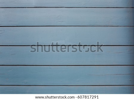 Blue wooden boards background. Background made of wooden planks