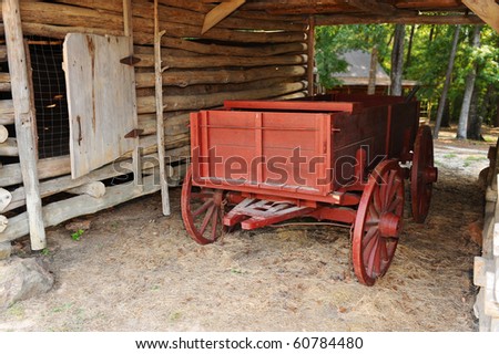Old Red Western Wagon.