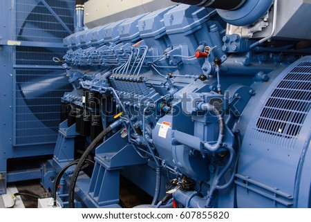Diesel generator Royalty-Free Stock Photo #607855820