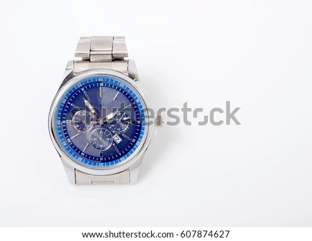 Technology clock on a white background