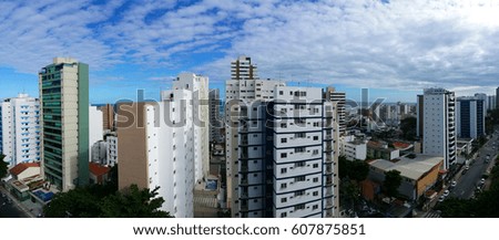 Panoramic view ed buildings in Salvador Bahia Brazil