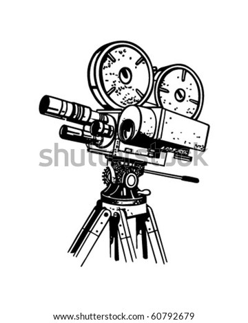 Movie Camera - Retro Clip Art