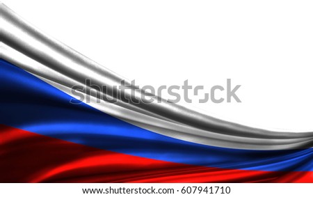 Flag Russia with the place for your text or the image.