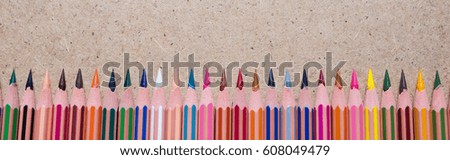 Color pencils close-up
