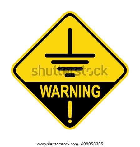 Electric grounding sign, symbol, vector, illustration Royalty-Free Stock Photo #608053355