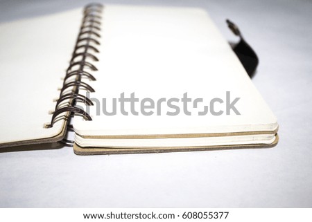 closeup view of vintage brown notebook