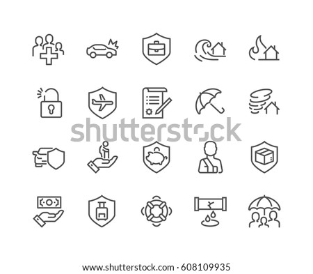 Simple Set of Insurance Related Vector Line Icons. 
Contains such Icons as Car Protection, Health Insurance, Contract and more.
Editable Stroke. 48x48 Pixel Perfect. Royalty-Free Stock Photo #608109935