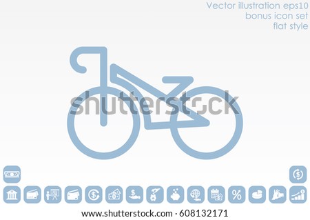 bike icon, vector illustration eps10