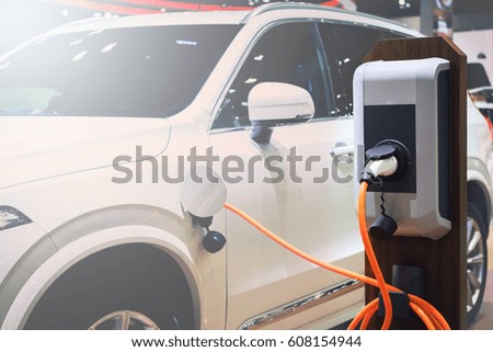 Electric car charging energy in station