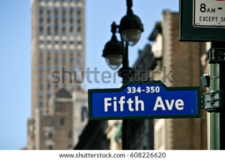 Fifth Avenue New York City,  New York City,USA