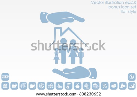 Family House icon vector illustration eps10.