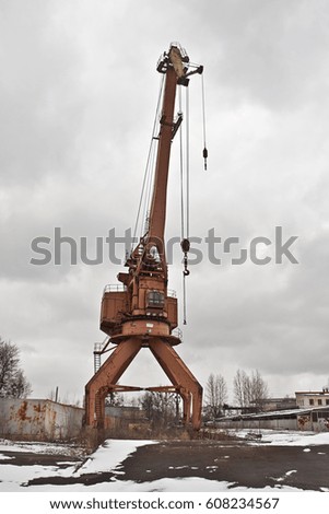 heavy old port crane stock photos