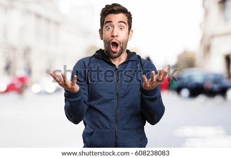 surprised young man