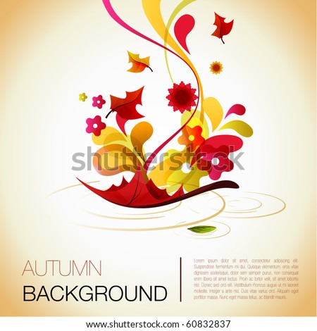 abstract autumn vector background