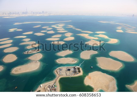 Dubai The World Islands Island panorama aerial view photography UAE
