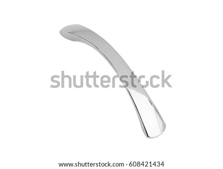 metal furniture handle isolated on white background