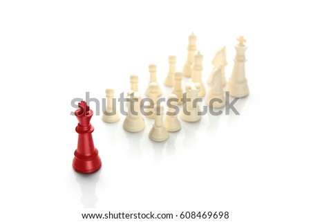 Success, Leadership,Think different, Chess business concept