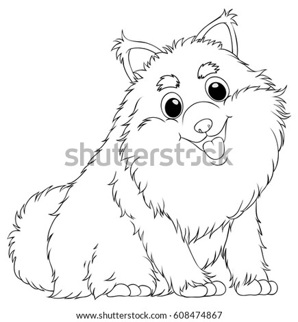 Doodle animal for cute dog illustration
