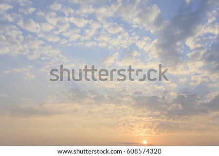 Beautiful clouds at sunrise