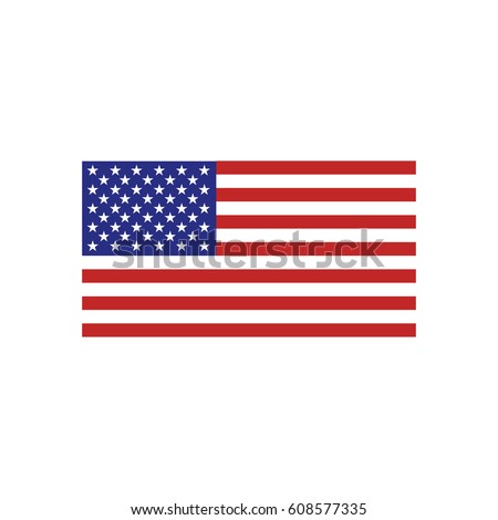 USA flag vector Royalty-Free Stock Photo #608577335