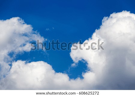 Blue sky with clouds in a sunny day, landscape backgrounds texture