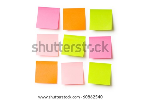 Reminder notes isolated on the white background Royalty-Free Stock Photo #60862540