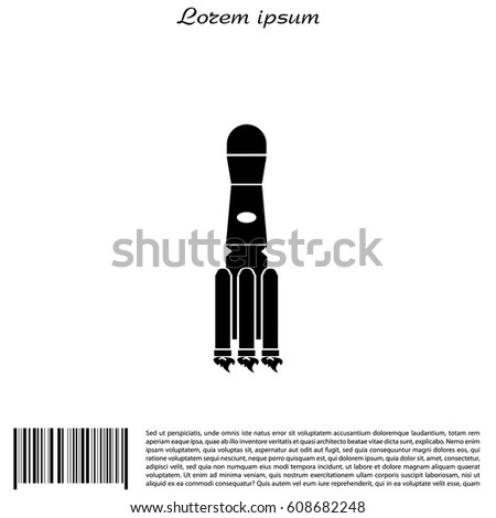 Rocket icon. vector illustration
