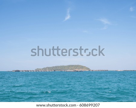 Sea view with clear sky and mountian