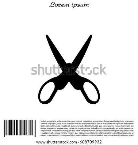 Vector scissors. vector illustration