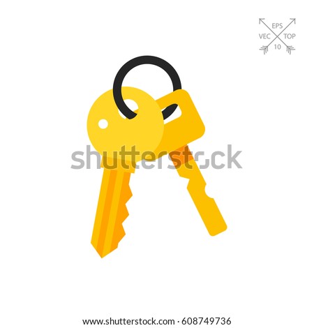 Bunch of Keys Icon Royalty-Free Stock Photo #608749736