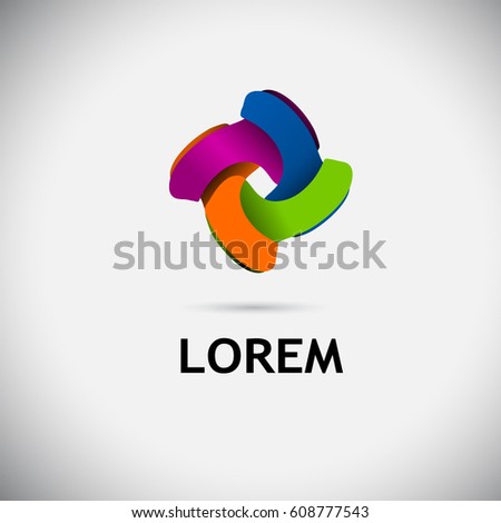 Logo abstract object. Vector