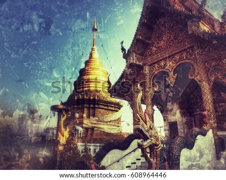 Wat in Thailand Art