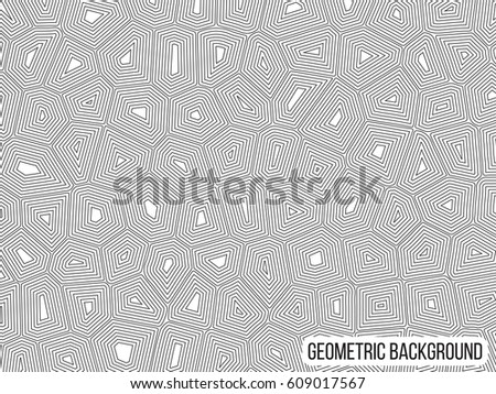 Graphic geometric monochrome black and white pattern