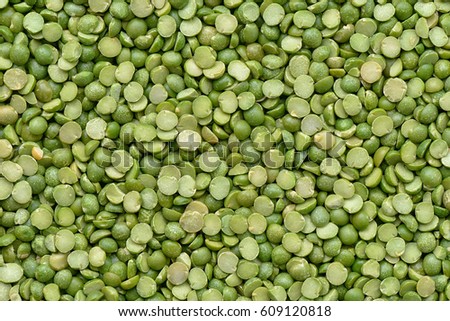 Green split peas background Royalty-Free Stock Photo #609120818