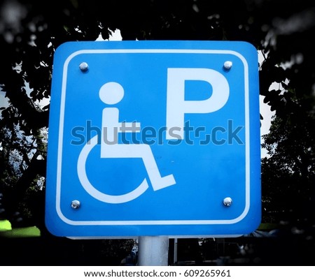 Wheel Chair sign parking